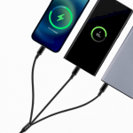 Obal:Me 3in1 AllConnect kiirlaadimiskaabel USB-A/USB-C, Lightning, Micro-USB 1,2m / must