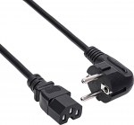 Fuj:tech CEE 7/7 C13 toitejuhe nurkjuhtslmega, must, 5 m (JT008-ST3-Black-5m)