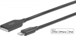 eSTUFF Lightning-kaabel MFI 0,5m Teras 8Pin Lightning - USB A Tkk