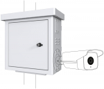 Lanview Mini Radius Pole Mounted CCTV Cabinet For 4 cameras