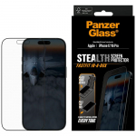 PanzerGlass Kvastatud klaas Stealth Ultra-Lai Fit Fastfit iPhone'ile 17 / 16 Pro