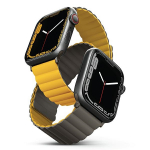 uniq Revix Rihm Apple Watch Series 1-8/SE/SE2/Ultra 42/44/45/49mm Reversible Magnetic mustard-khaki