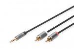Digitus Audioadapterkabel, 3,5 mm stereo klapikuga RCA-ni