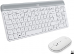 LOGITECH MK470 Slim klaviatuur ja hiir, valge (920-009201)