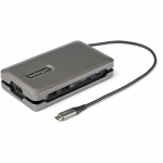 StarTech.com USB-C mitmepordiline adapter - USB-C kuni 4K 60Hz HDMI 2.0 - 2-portiline 10Gbps USB-hub - 100W Power Delivery pass-through - GbE - SD/MicroSD - USB Type-C mini-dokk - 10 kaablit
