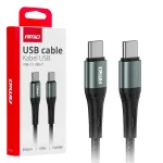 Amio -03915 andmevahetuse ja laadimiskaabel | USB-C kuni USB-C | 60W | 2m