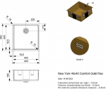 Reginox New York 40x40 (L) OKG Comfort Gold Flax
