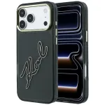 Case Karl Lagerfeld IML Big Signature Resin Metal Frame for iPhone 18 Pro / 17 Pro black