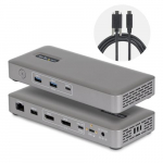 StarTech.com USB4 dokkija, draiverivabaki kahekardinaalne 4K 144Hz toetus Maci ja Windowsi jaoks, universaalne USB-C dokk DisplayPortiga, 100W PD ja 2.5GbE toetusega