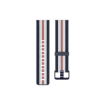 Fitbit | Versa-Lite Woven Hybrid Band, large, navy/pink | The Fitbit Versa woven hybrid band is made of polyester woven material on top and fluoroelastomer material on the bottom with an aluminium buckle. | The Fitbit Versa woven hybrid band is not w ...