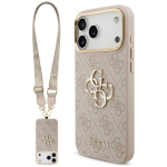 GUESS Etui 4G Big 4G Classic Logo Big Strap Metal Buttons do iPhone 18 Pro / 17 Pro roosa
