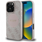 GUESS Etui 4G Circle Classic Logo MagSafe do iPhone 16 Pro rowy