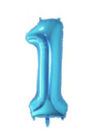 Riff 1m Folio Balloon Number 1 Glossy Blue