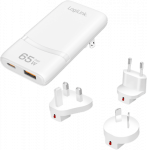 Logilink Kahe-USB GaN reisislaadimise seade, 65 W, USB-C, USB-A