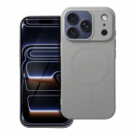 SILIKONIST MAGNETKAANE (suur auk) kaitsembris iPhone'i 17 Pro titaanile, mis hildub MagSafe'iga