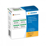 Herma Kinnituse numbritega 2 kinnitusi, mis on trkitud ridade kaupa 15x22 mm, roheline, 0-999