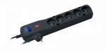 Lestar liigpingekaitse LF-530WA, 3L EMI/RFI, 3 m, must