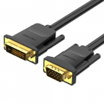Vention DVI(24+1) VGA kaabel 1,5 meetri pikkune, must