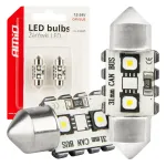 Amio LED CANBUS ktlused 12SMD Festoon C5W 3838 31mm Valge 12/24V -04247