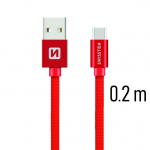 Swissten Teksti universaalne kiiretoetus 3.1 USB-C andmekanal ja laadikabel 20 cm