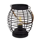 ArtFlow Aia laterna LED-iga, patareideta, 18x18x19cm, must