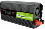 GREEN CELL Strvas prveidotjs PowerInverter LCD 12 V 500 W/1000 W Tpsusinussinapuhuvi