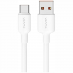 USAMS US-SJ603 U84 3A USB-C ja USB-A vaheline 3 meetri pikkune valge kaabel US-SJ603 U84 3A USB-C ja USB-A vahel