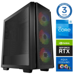 INTOP AQUA i5-14400F 32GB DDR5 500SSD RTX3050 8GB DOS Black