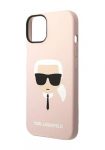 Karl Lagerfeld Kvakate Karls Head Magsafe Pink, iPhone 14 Plus jaoks, KLHMP14MSLKHLP