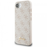 GUESS 4G Skripti Logo MagSafe mbris iPhone 16 jaoks, roosa