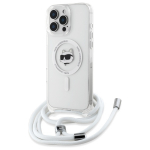 Karl Lagerfeld KLHMP16LHCCHNT iPhone 16 Pro 6.3" kvakaaneline lbipaistev IML Choupette Head AND Cord Magsafe