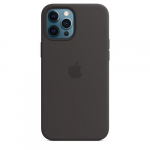 APPLE iPhone 12 Pro Max silikoonist lekatte MagSafe'iga - must