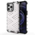 Hurtel Honeycomb Case armor cover with TPU Bumper for iPhone 13 Pro transparent