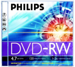 PHILIPS DVD-RW 4,7 GB x2 Jewel-case