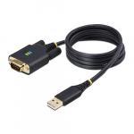 StarTech.com 3,3 jala (1 m) USB-seerialse adapterkaabli, COM-porti silitusega, vahetatavate kruubide/mutritega, USB-A kuni DB9 RS232, FTDI IC, ESD-kaitsega, Windows/macOS/Linux