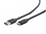 Gembird USB-C kaabel (mees) - AM 3.0, 1,8 m, must