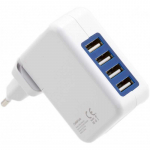 Omega 4 x USB-A 2,4 A (42672) Valge