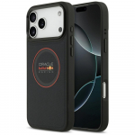 Red Bull mbris punase metallvrgu ja metallnupukattega iPhone'ile 17 Pro Max, granaatpunane