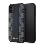 DKNY DKHMN61PCPVSLK iPhone 11 / Xr 6.1" tarna/must kvakaaneline nahast ruuduline mono muster MagSafe