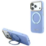 GUESS Case Ring Stand 360 Grained Classic Logo MagSafe iPhone 18 Pro Max/17 Pro Max jaoks, helesinine