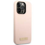 GUESS GUHMP14LSBPLP iPhone 14 Pro 6,1" roosa kare mbris Silikoonist logo plaat MagSafe