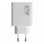 XIAOMI originaalne laadija USB A QC3.0 3A 67W MDY-15-ET valge, lahtiselt
