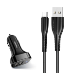 USAMS ad. sam. 2xUSB C13 2,1A microUSBczarny/black NTU35MC13TZEstonia:ad. sam. 2xUSB C13 2,1A microUSB must/black NTU35MC13TZ