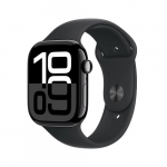 APPLE Watch Series 10 GPS + Mobiilside 46mm Must Alumiiniumkorpus Musta Sportrihmaga - M/L