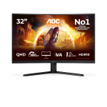 AOC G4 CQ32G4VE, 80 cm (31.5), 2560 x 1440 pikselit, Quad HD, LCD, 1 ms, must, halli