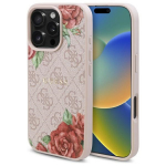 GUESS GUHMP16XP4ROPEMCP iPhone 16 Pro Max 6.9" rowy/pink hardcase 4G Flowers Print MagSafe