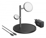 Anker MagGo universaalne must USB juhtmeta laadija kiire laadimine siseruumides