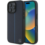 Mercedes MEHMP16X23RURBV iPhone 16 Pro Max 6.9" granatowy/navy hardcase MB Blue Line nahast MagSafe
