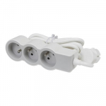 Legrand Pikenduskaabel 3x2P+Z 1,5m Valge/hall