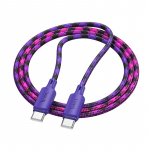 Hoco USB-C USB-C kaabel 3A 60W 1 m X116, gradient violetne
